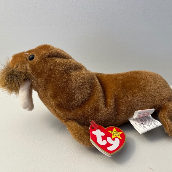 NWT Ty Set of 7 Sea Creatures Beanie Babies/ Teenie Beanies - Picture 4 of 12